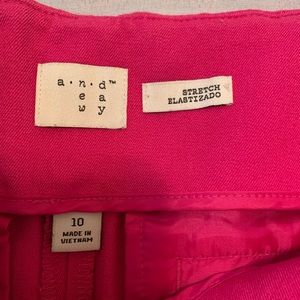 Cropped hot pink dress pants